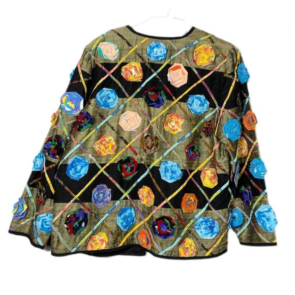 Vintage ALLURE Roses Jacket Patchwork Blazer - Picture 3 of 10